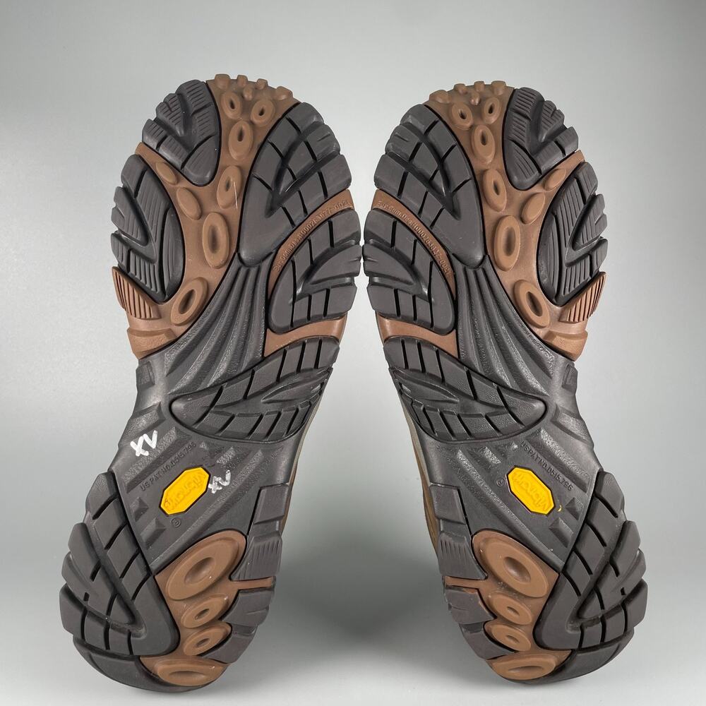 Merrell Moab Adventure Men 11.5W Brown Leather Hiking Shoe Outdoor Trail Sneaker - Picture 4 of 9